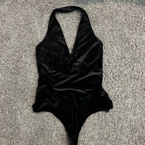 L Black Shimmery Bodysuit